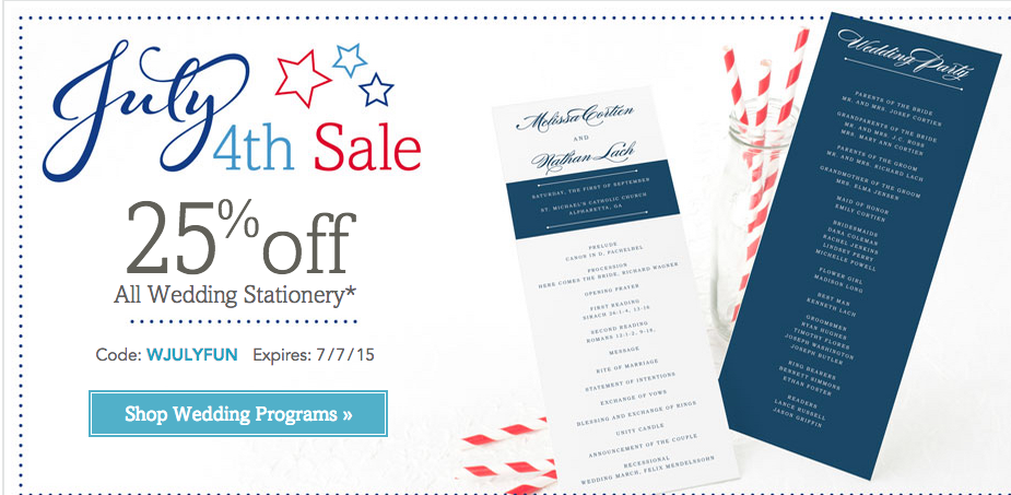 july 4th, july 4th weekend, holiday weekend sales, wedding sales, save for a wedding