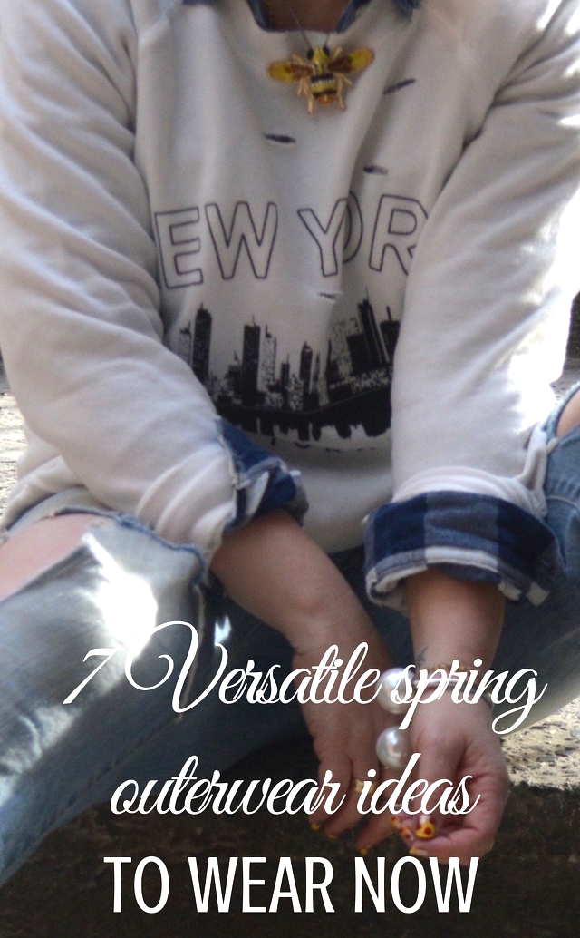 spring outerwear ideas, spring style ideas, spring jackets, spring outerwear, style ideas, bomber jackets, sweatshirts, style tips, layering ideas, spring looks