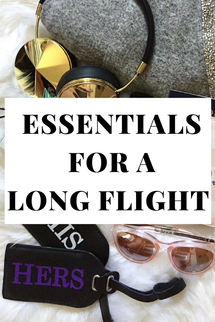 travel essentials, essentials for a long flight, red eye flight, long flights, honeymoon travel