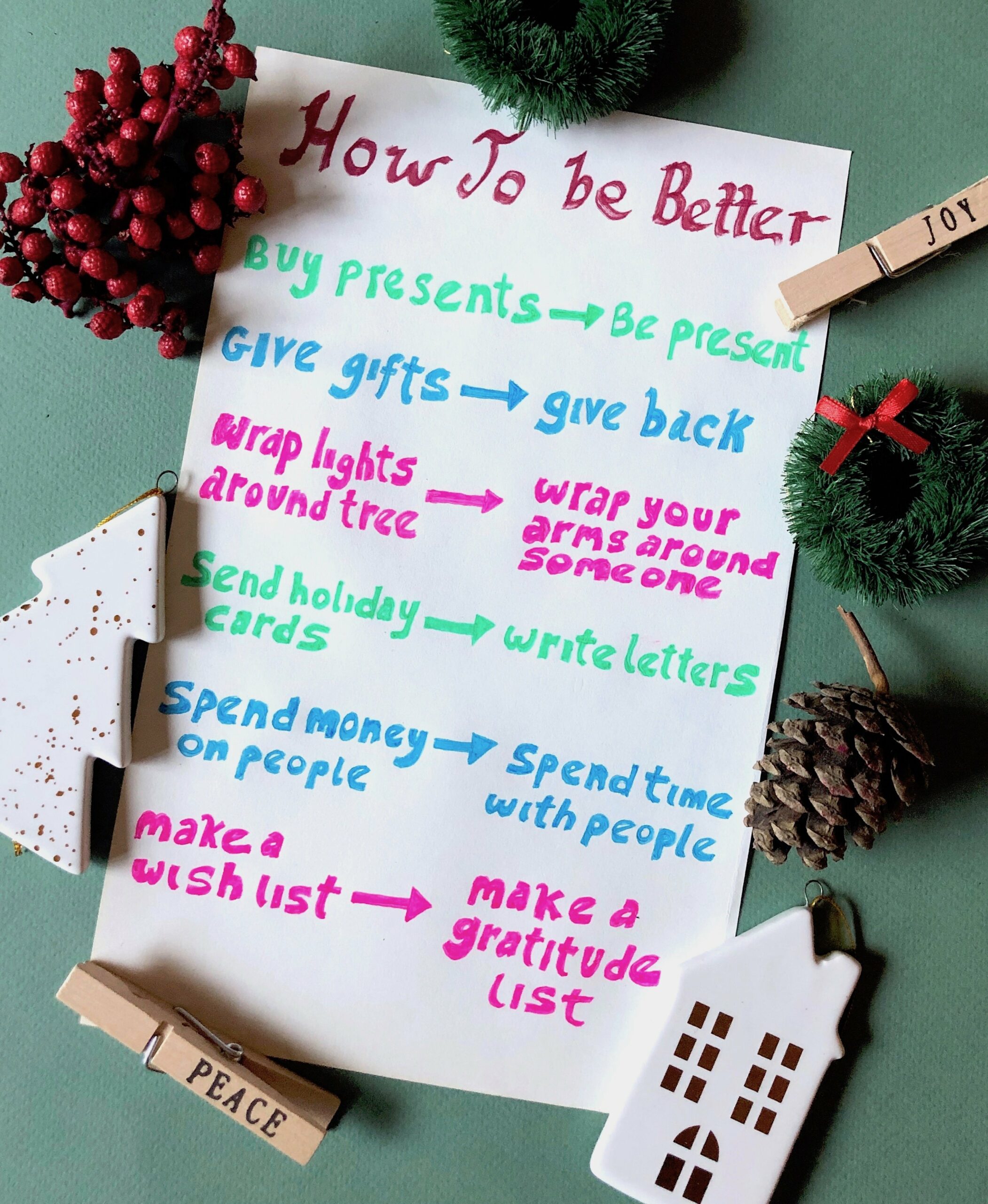 ways to be a better person this holiday season, mindfulness tips, holiday tips, how to be better, holiday wellness tips