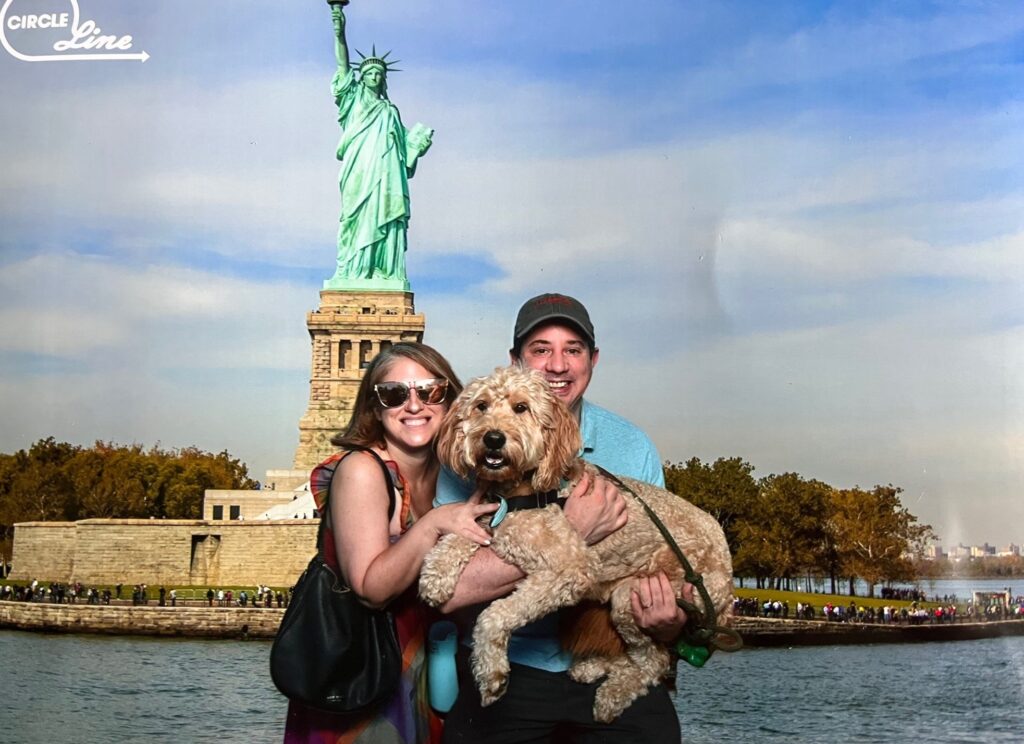 Circle Line puppy cruise, The Pawsitively Puppy Cruise, Circle Line boat tours, NYC skyline, One World Trade, Statue of Liberty boat cruise, NYC sightseeing, NYC dog events, New york city dog owners